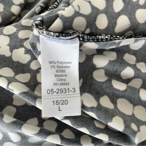 Ellos Black Geometric Print 3/4 Sleeve Shift Dress NWOT - Picture 10 of 14